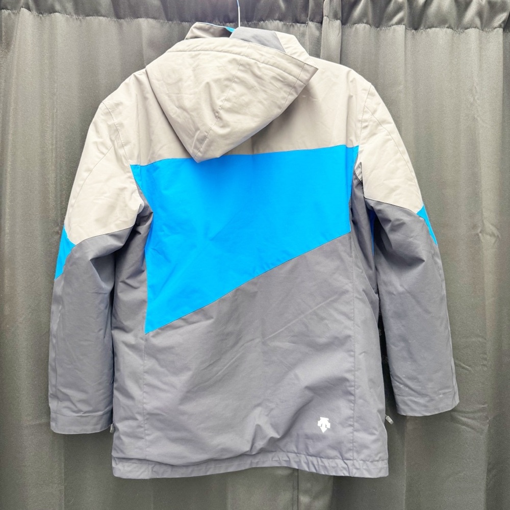Descente Kids Blue and Gray Puffer Jacket - Picture 4 of 5
